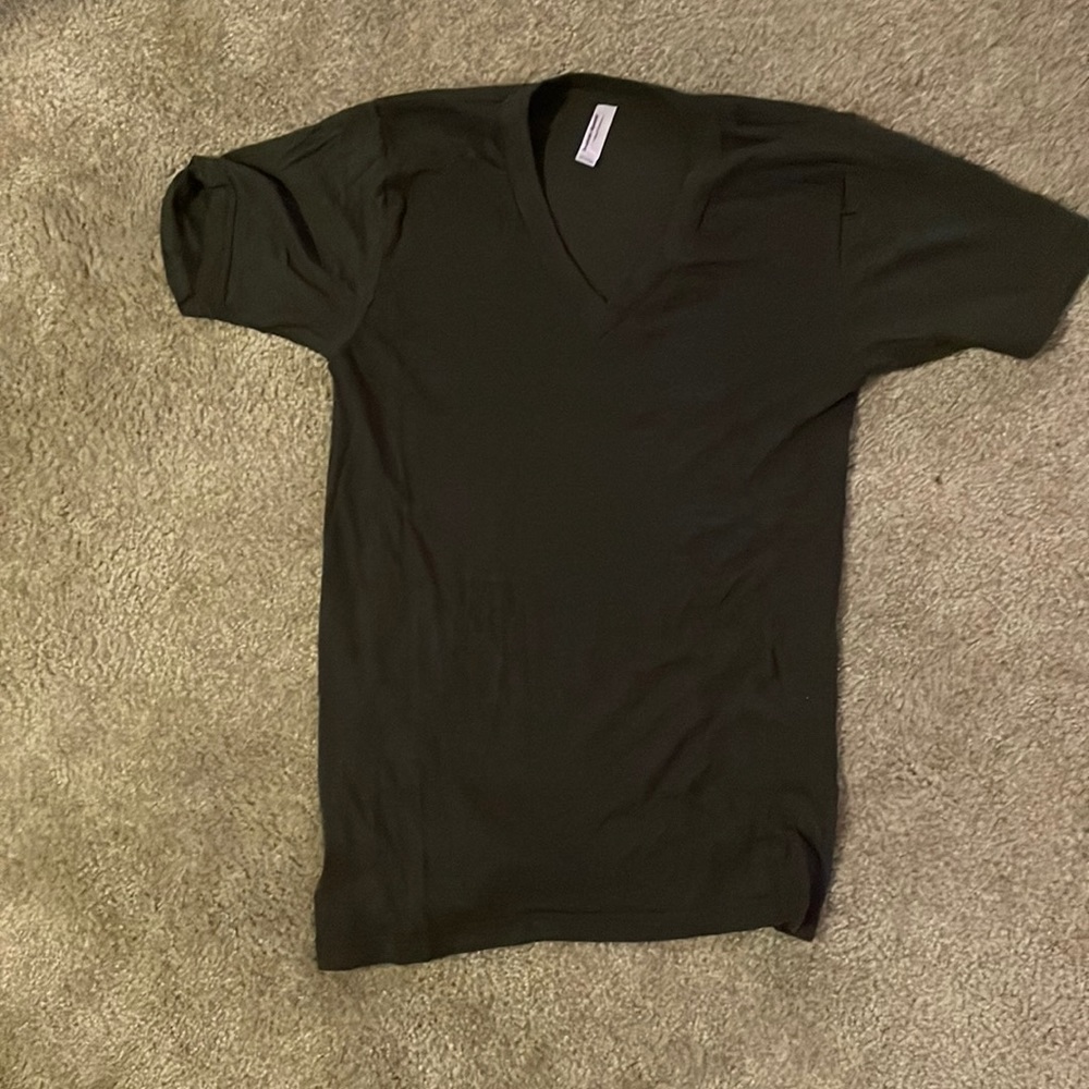 Small v neck American Apparel tee